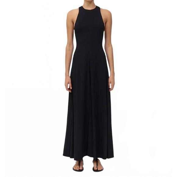 NEW ST. AGNI cut away maxi dress in black